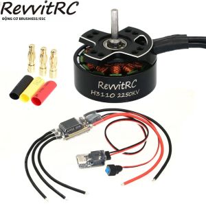 Động Cơ Không Chổi Than RevvitRC H3110 2250KV 1850KV 2-4S 14 Cực Với Trục 3.17mm Và ESC 50A 3-6S Cho Xe RC 1/10 Cấu Tạo Bằng Kim Loại