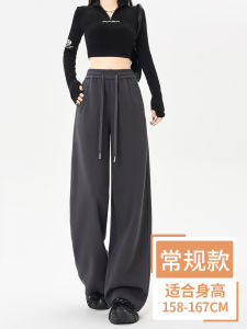 High Waist Wide Leg Pants Womens Spring Autumn Loose Casual Floor Length Sweatpants Draping Straight Cut Trousers