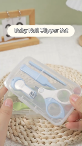 【SG Stock】Baby Nail Clipper Set 4 in 1 Baby Grooming Kit Set Nail Cutter Nail Scissors婴儿指甲剪四合一套装