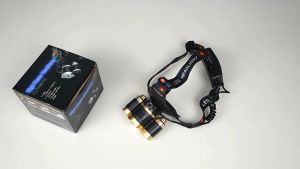 Senter Kepala LED Bisa Di Zoom Headlamp Flashlight Waterproof Cree XTM T6 10000 Lumens 100 Watt Bahan Aluminum Alloy Casing Lampu Senter Berburu Mancing Super Terang Jarak Jauh Anti Air Senter Kepala Jarak 2KM