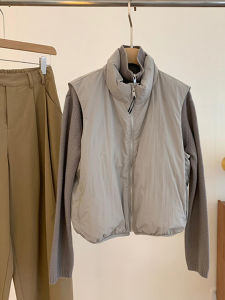 High-End Grey down Jacket Vest Womens Winter Korean Style Layering Cotton Vest Straight Body Type Regular Length Other Material