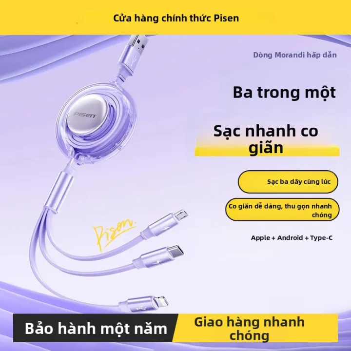 Dây Cáp Sạc 3-trong-1 66W Sạc Siêu Nhanh | Lazada.vn