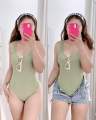 sando bodysuit knitted women's knitted body suit One piece bodysuit fits small to semi large. 