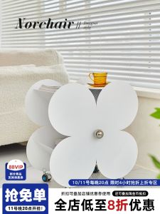 NORCHAIR French Luxury Sofa Side Table Creative Cream Style Flower Small Tea Table for Living Room Home Use Mobile Corner Table