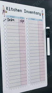 A4 Magnetic Fridge Meal Planner Write & Wipe | Weekly Daily Kitchen Organizer Inventory Appointment Medicine & Expiry Tracker