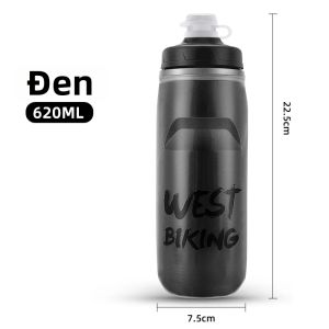 West Biking | Bình Nước Thể Thao Giữ Nhiệt WEST BIKING 620ml 3 Lớp Cách Nhiệt Giữ Lạnh & Giữ Nhiệt Chống Rò Rỉ Di Động Dễ Bóp Dành Cho Hoạt Động Ngoài Trời