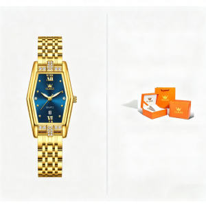 OLEVS | Luxury Square Green Watch Women