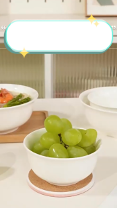 Cabify Ceramic 300ml/450ml/600ml White Thick Porcelain Serving Rice Soup Noodle Bowl Heat Resistance Tableware Bowl