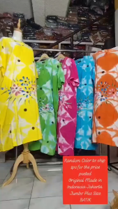 Jacky Rhaidz Batik Daster Jumbo Plus Size Random Color to ship 1pc per price Original Made in Indonesia Jakarta FreeSize Small to 3xLarge Casual Womenswear Dress Summer Comfort Comfortable Loungewear Floral Short Sleeve