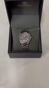 Đồng hồ cơ nam Orient Star Contemporary Skeleton Watch RE-AZ0101N00B phiên bản giới hạn máy automatic dự trữ năng lượng tích cót tự động mặt số Skeleton kính sapphire chống xước chống nước 5 ATM dây thép đeo tay chính hãng