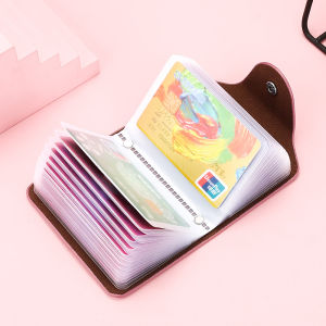 Japanese and Korean Style Ladies Card Holder Multi-Card Slot Men Credit Card Cover Business Card Holder Large Capacity Card Slot Mini ID Card Holder