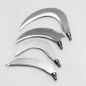10 pcs Stainless steel fish knife lawn mower water grass sickle serrated curved blade water grass hook fish knife connector