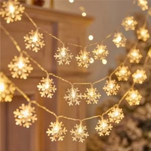10/20/40 LED snowflake garland fairy lamp USB/ battery-powered waterproof Christmas tree decorations Christmas gifts New Year gi