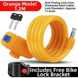 Universal Bicycle Lock with Key and Password Tail Light