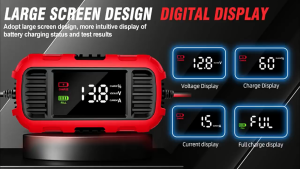 🔥5-year warranty🔥 Motorcycle Battery Charger Plug and Charge Full Charge Self-Stop Suitable 12V 4AH-30AH Smart Charging Large Display Battery Level Detection Multi-Protection Intelligent Control