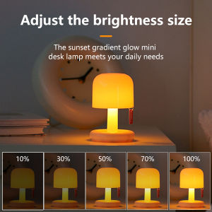 Sunset Lamp LED Night Light USB Rechargeable Mini Table Desk Bedside Bedroom Hall Room Decor Atmosphere Mood Warm Ambient Lights