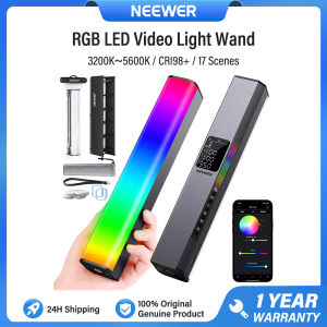 NEEWER RGB LED Video Light Stick Wand Magnetic Handheld Photography Lighting Wand 3200K~5600K CRI98+ 17 Scenes RGB1
