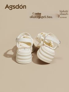 Agsdon | Platform Heel Thick Sole Sandals White