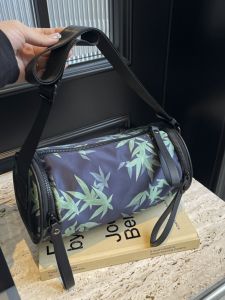 Oxford Fabric Fashion Large Capacity Crossbody Bag Womens 2025 New Versatile Wide Shoulder Strap Single Shoulder Bag Casual Cylinder Bag