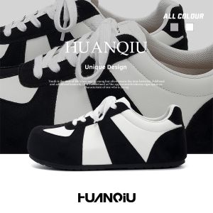 HUANQIU | Insole Heel Thick Soled Trainer Shoes Men Vintage Style Versatile