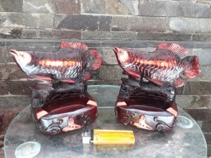 asbak roko unik ikan Arwana glamour rumah minimalis