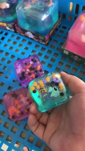 NeeDoh Nice Cube Squishy Toy Halloween Christmas Themed Squeeze Fidget Cube Stress Relief Sensory Toy Kids Adults Holiday Gift