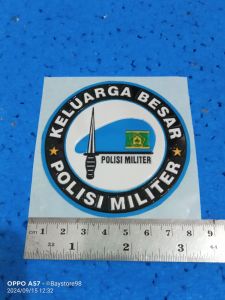 Stiker Keluarga Besar Polisi Militer Stiker PM Bulat