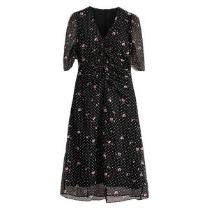 Polka Dots V-Neck Slimming Elegance Summer Long Dress