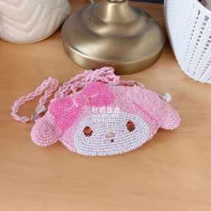 Adorable Mini Butterfly Knot Crossbody Bag for Children New Arrival Duliu Bead Embroidery Pink Cute Shoulder Bag Korean Style