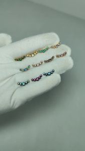 1PC Plated Black Arc Helix Earring With Opal &CZ Crystal Cartilage Daith Surgical Steel 16g Ear Tragus Screw Lobe Earring