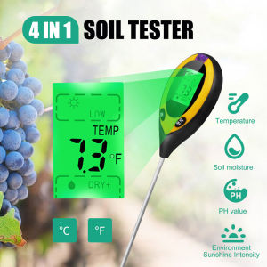 Soil PH Detector 4-in-1 Analysis Of Light Temperature Humidity PH Soil For Indoor Outdoor Planting Of Vegetables Fruits Flowers