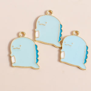 10 Chiếc Mix Enamel Dinosaur Charms Set Mặt Dây Chuyền Động Vật Dễ Thương Để Làm Đồ Trang Sức DIY - Dây Chuyền Hợp Kim Kẽm Bông Tai Móc Khóa Phụ Kiện