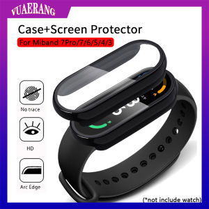 VUAERANG 2in1 Case Screen Protector for Xiaomi Mi Band 8 7 6 5 4 3 Case+Film Full Coverage Protective Cover for Miband 6 7 Band 5 4 3 NFC Accessories