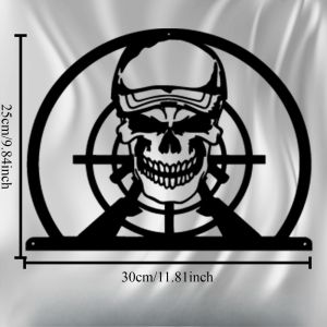 CIFbuy | CIFBUY Gothic Skull Iron Wall Art Skeleton Metal Decor Rustproof Heavy Duty Outdoor Gift Home Decor