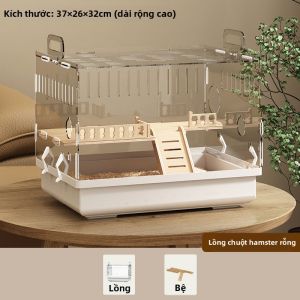MENGMIAN | Môi Trường Sống Chống Gặm Bền Cho Chuột Hamster Vàng acrylic