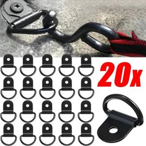 20pcs Stainless Steel D Shape Pull Hook Tie Down Anchors Ring Iron Cargo Tie Down Ring Car Truck Trailers RV Boat Accessories