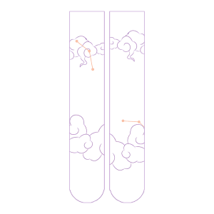 Cos Velvet Soft over Knee Socks Girls Stockings Swallowtail Knot Dyeing Cartoon Anime High Tube Socks Four Seasons Daily Match