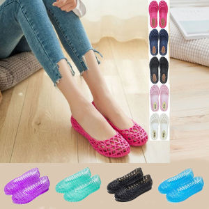 Vietnam Sandals Womens Bag Heel Mesh Plaid Soft Beach Shoes Natural Rubber Soft Bottom Nurse Flats Sandals Summer