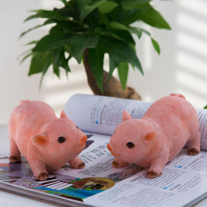 Resin Garden Decorative Courtyard Ornaments Outdoor Animal Simulation Cute Pig Figurines Home Decorations Rural Style Desktop Sculptures