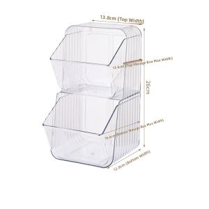 Transparent Large Capacity Pen Holder Office Supplies Storage Box Desk Organizer Box Dustproof Detachable Stackable Plastic