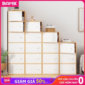 DAMIK-Kệ gỗ đa năng tủ Kệ sách gỗ kệ để đồ gỗ để đồ phong cách hiện đại hiên đại