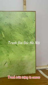 Tranh trừu tượng khổ ngang decor phòng khách sau sofa hiện đại chất liệu vải canvas đã có khung composite tặng kèm đinh