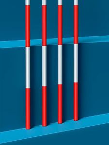 Vector สต๊าฟอลูมิเนียมแบบชัก สต๊าฟใช้สําหรับกล้องสํารวจ ไม้สต๊าฟ โพล ปริซึ่ม อุปกรณ์สํารวจ วิศวกรรมสํารวจ