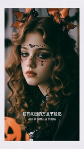 สติกเกอร์รอยสัก Halloween Tattoo Sticker Scary สินค้าพร้อมส่ง🚗