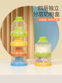 Portable Three Daddies Milk Powder Box Infant Portion Separator Outing One Meal One Grid Divider Baby Milk Powder Storage Container. 
