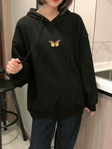 เสื้อสเวตเตอร์ฮู้ดหลวมๆ สไตล์เกาหลี สำหรับผู้ชายและผู้หญิง คู่รัก แฟชั่น 78603 สไตล์อเมริกัน ลำลอง ย้อนยุค สไตล์ฮ่องกง เสื้อคลุมกันหนาว