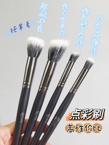 Anxinmei Blush Dot Color Brush Long Handle Makeup Brush for Eye Shadow Highlighting under Eye Cheek Application Any Skin Type
