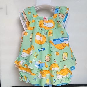 Đồ bộ tone lanh bé gái C2H04 quần áo trẻ em sơ sinh áo sát nách bé gái quần áo trẻ em dưới 3 tuổi đồ bộ mặc nhà giá rẻ thoáng mát
