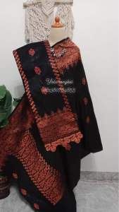Best seller!! Songket silungkang full. Kristal gliter hitam tembaga