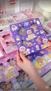 sticker motif kartun lucu korea transparant anti air viral anne momo - mimimoist